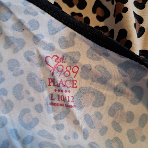 Children's Place girls size Large or 10/12 Animal print 1 piece swim suit, New - Picture 6 of 7